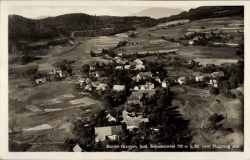 Ak Gresgen Zell im Wiesental, Fliegeraufnahme, Gasthaus