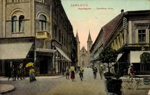 Ak Sarajevo Bosnien Herzegowina, Rudolfsgasse