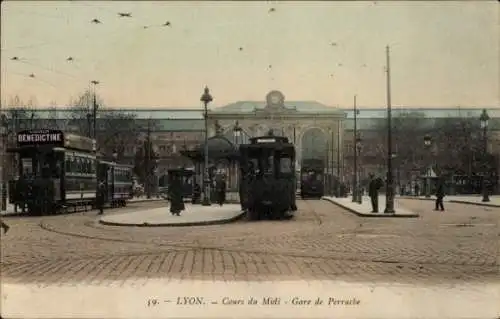 CPA Lyon Rhône, Cours du Midi, Gare de Perrache