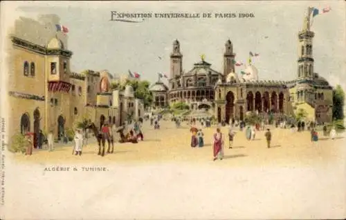 Litho Paris, Expo 1900, Algérie et Tunisie, Weltausstellung