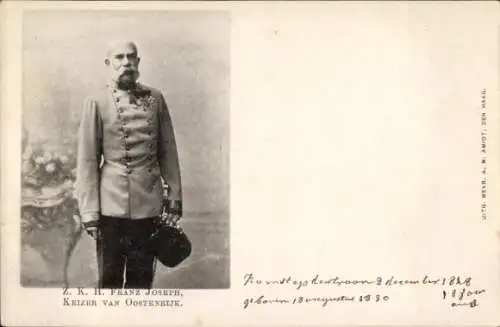 Ak Kaiser Franz Joseph I., Portrait