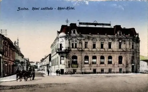 Ak Žilina Zsolna Sillein Slowakei, Straßenansicht, Hotel