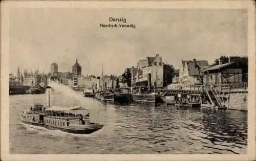 Ak Gdańsk Danzig, Nordisch Venedig, Hafen