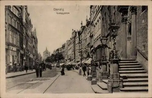 Ak Gdańsk Danzig, Langgasse