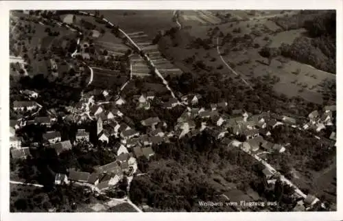 Ak Wollbach Kandern im Schwarzwald Baden, Fliegeraufnahme