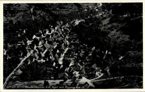 Ak Westernhausen an der Jagst Schöntal in Württemberg, Fliegeraufnahme