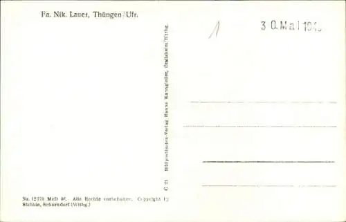 Ak Thüngen Unterfranken, Fliegeraufnahme