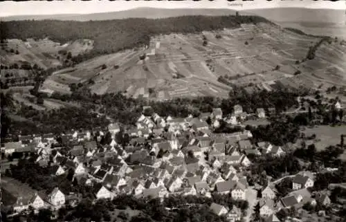 Ak Ensingen Vaihingen an der Enz, Eselsburg, Fliegeraufnahme