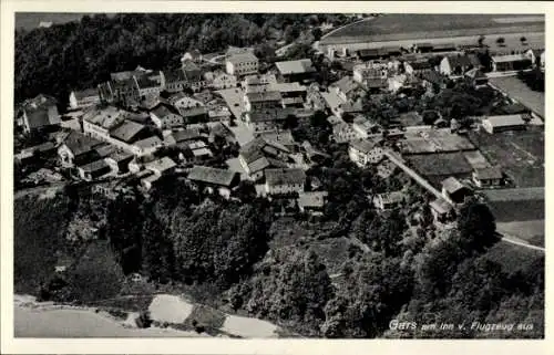 Ak Gars am Inn Oberbayern, Fliegeraufnahme