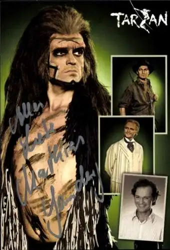 Ak Schauspieler und Sänger Mathias Sanders, Portrait als Charaktere in Tarzan, Autogramm