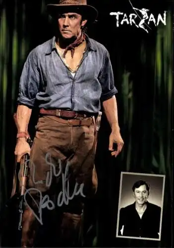 Ak Schauspieler und Sänger Rudi Reschke, Portrait als Clayton in Tarzan, Autogramm