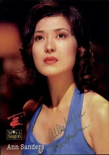 Ak Musicaldarstellerin Ann Sanders, Portrait, Miss Saigon, Autogramm