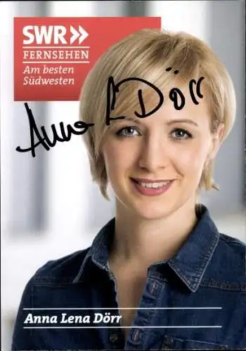 Ak Moderatorin Anne Lena Dörr, Portrait, Autogramm