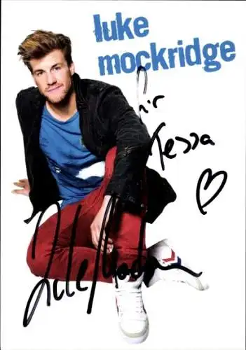 Ak Comedian Luke Mockridge, Portrait, Autogramm