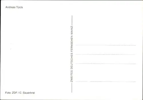 Ak Moderator Andreas Türck, Portrait, Autogramm