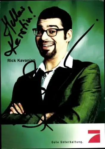 Ak Schauspieler und Comedian Rick Kavanian, Portrait, Autogramm