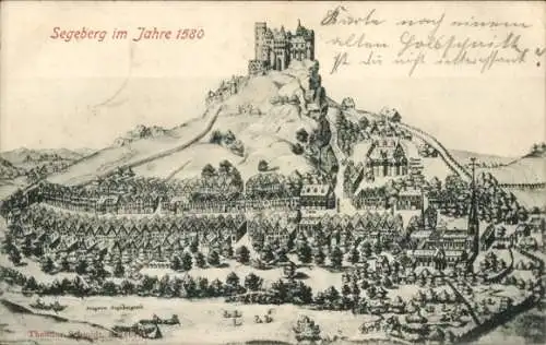 Ak Bad Segeberg in Holstein, Ortsansicht im Jahre 1580