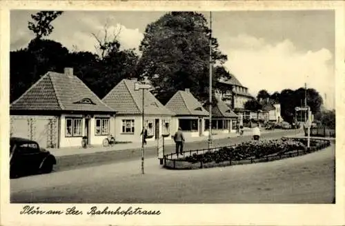 Ak Plön Holstein, an der Bahnhofstraße