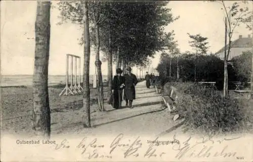 Ak Ostseebad Laboe, Strandpromenade