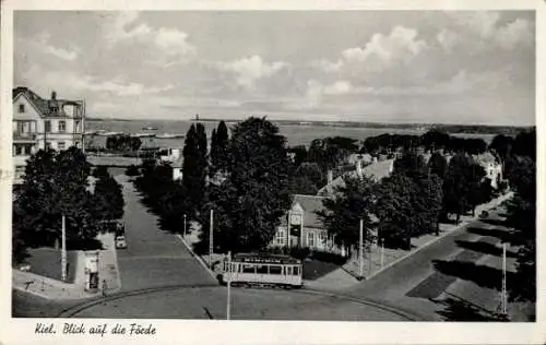 Ak Kiel in Schleswig Holstein, Förde, Straßenbahn