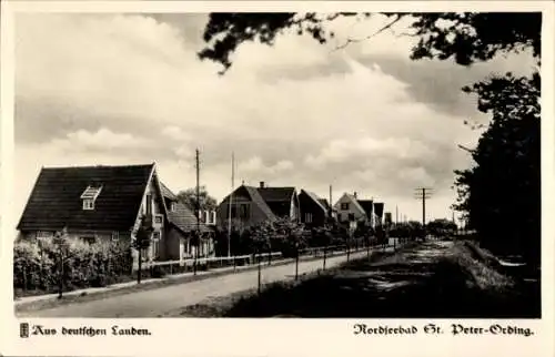 Ak Sankt Peter Ording in Nordfriesland, Ordinger Häuser am Wald