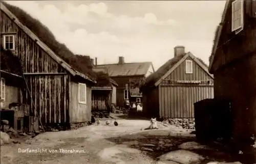 Ak Tórshavn Färöer Dänemark, Dorfansicht