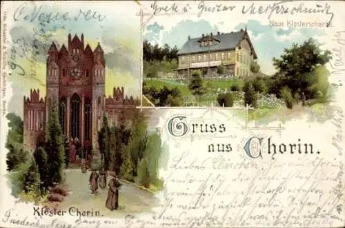 Litho Chorin in der Mark, Kloster, Neue Klosterschänke