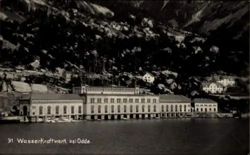 Ak Odde Hardanger Norwegen, Wasserkraftwerk