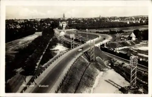 Ak Bussum Nordholland Niederlande, Viaduct, Eisenbahnschienen