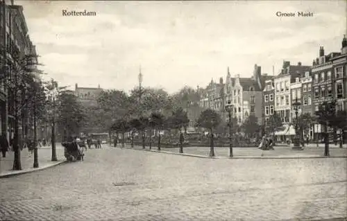 Ak Rotterdam Südholland Niederlande, Markt