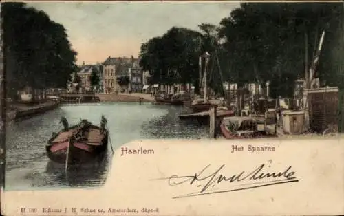 Ak Haarlem Noord-Holland Nederland, Het Spaarne