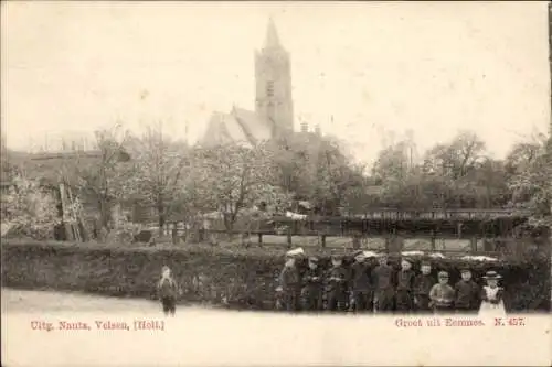 Ak Eemnes Utrecht Niederlande, Kirche mit Kindern