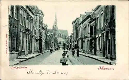 Ak Alkmaar Noord-Holland Nederland, Langestraat