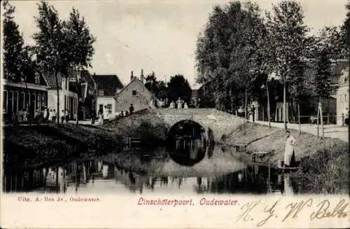 Ak Oudewater Utrecht Nederland, Linschoterpoort