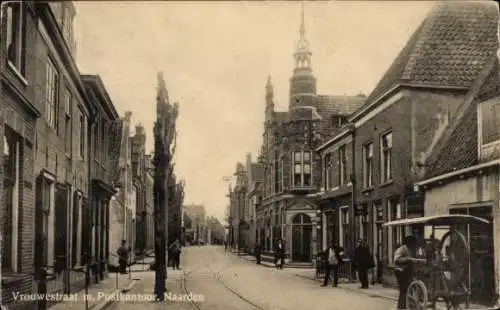 Ak Naarden Noord-Holland Nederland, Vrouwestraat, Postkantoor