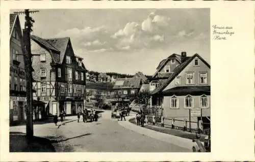 Ak Braunlage im Oberharz, Straße, Passanten