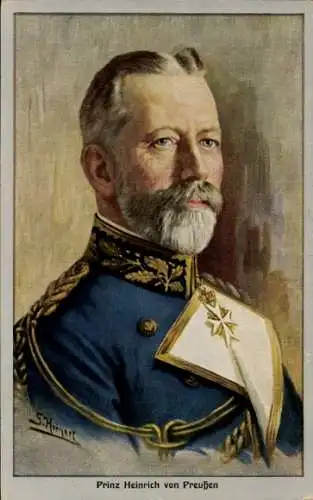 Künstler Ak Hornert, S., Großadmiral Prinz Heinrich von Preußen, Portrait, Uniform