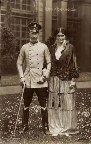 Ak Kronprinz Wilhelm von Preußen, Kronprinzessin Cecilie, Liersch 7019