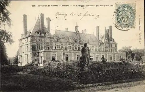 Ak Rosny sur Seine Yvelines, Schloss