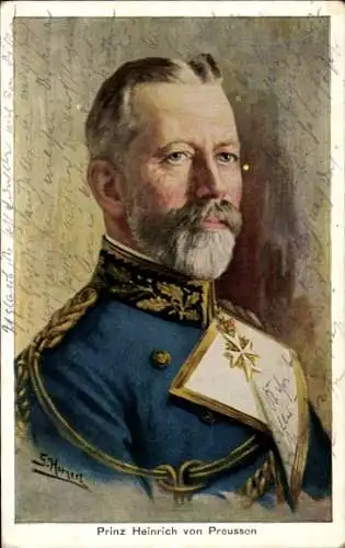 Künstler Ak Hornert, S., Großadmiral Prinz Heinrich von Preußen, Portrait, Uniform