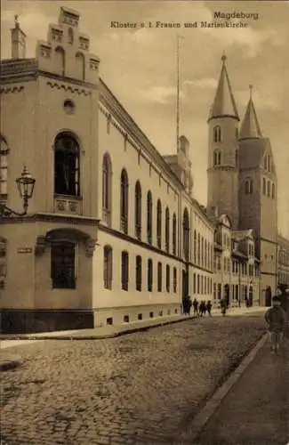 Ak Magdeburg, Kloster u. l. Frauen und Marienkirche