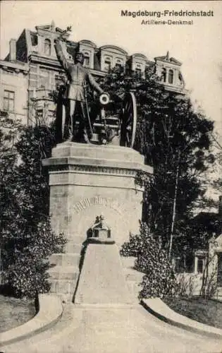 Ak Madeburg Friedrichstadt, Das Artillerie Denkmal