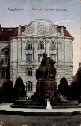 Ak Magdeburg in Sachsen Anhalt, Otto von Guericke-Denkmal