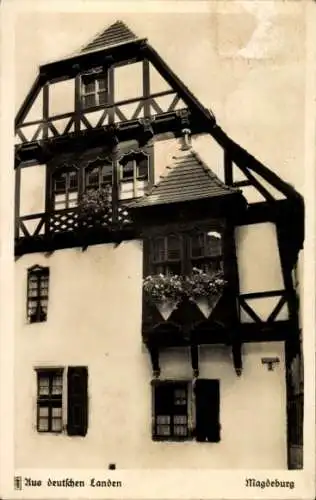 Ak Magdeburg an der Elbe, Kreuzgangstraße, Altes Haus, Aus Deutschen Landen