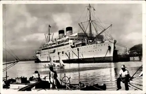 Ak Paquebot S.S. Colombie, CGT French Line, Le Havre Southampton