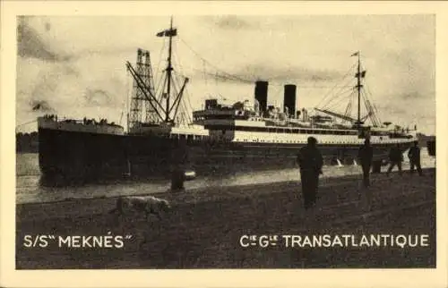 Ak Paquebot S.S. Meknès, CGT French Line, Transatlantique