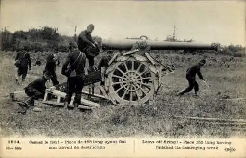 Ak Der Große Krieg 1914, Rimailho-Feldkanone