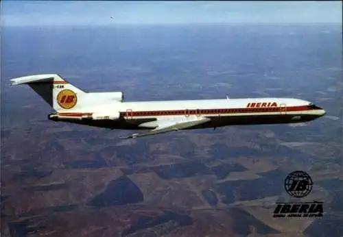 Ak Spanisches Passagierflugzeug, Iberia, Boeing 727 256