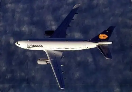 Ak Lufthansa, Airbus A 310 200, Passagierflieger v oben