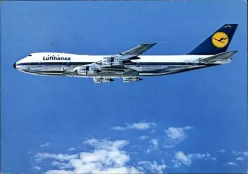 Ak Boeing Jet 747, Lufthansa, Deutsches Passagierflugzeug